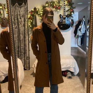 Wool Blend Dad Style Overcoat